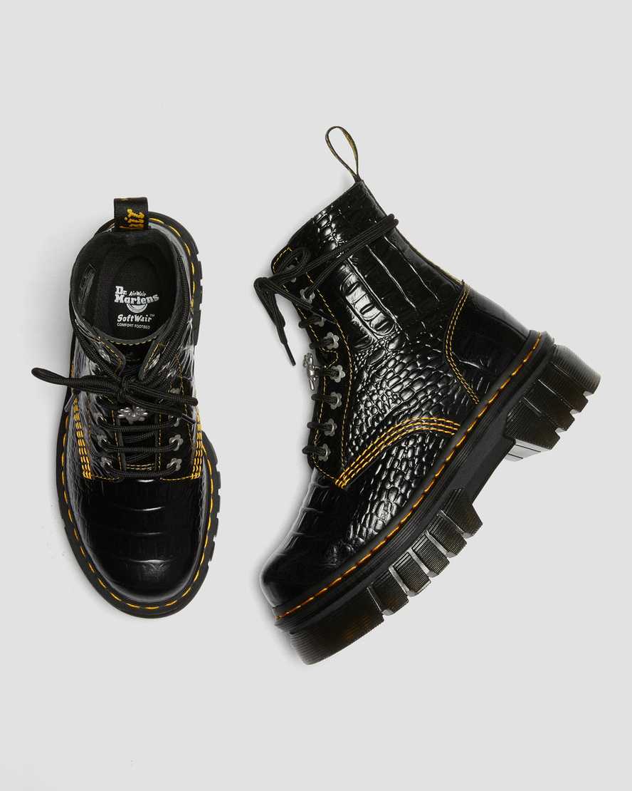 dámské volnočasové boty dr. martens audrick heaven by mj croc v černé barvě