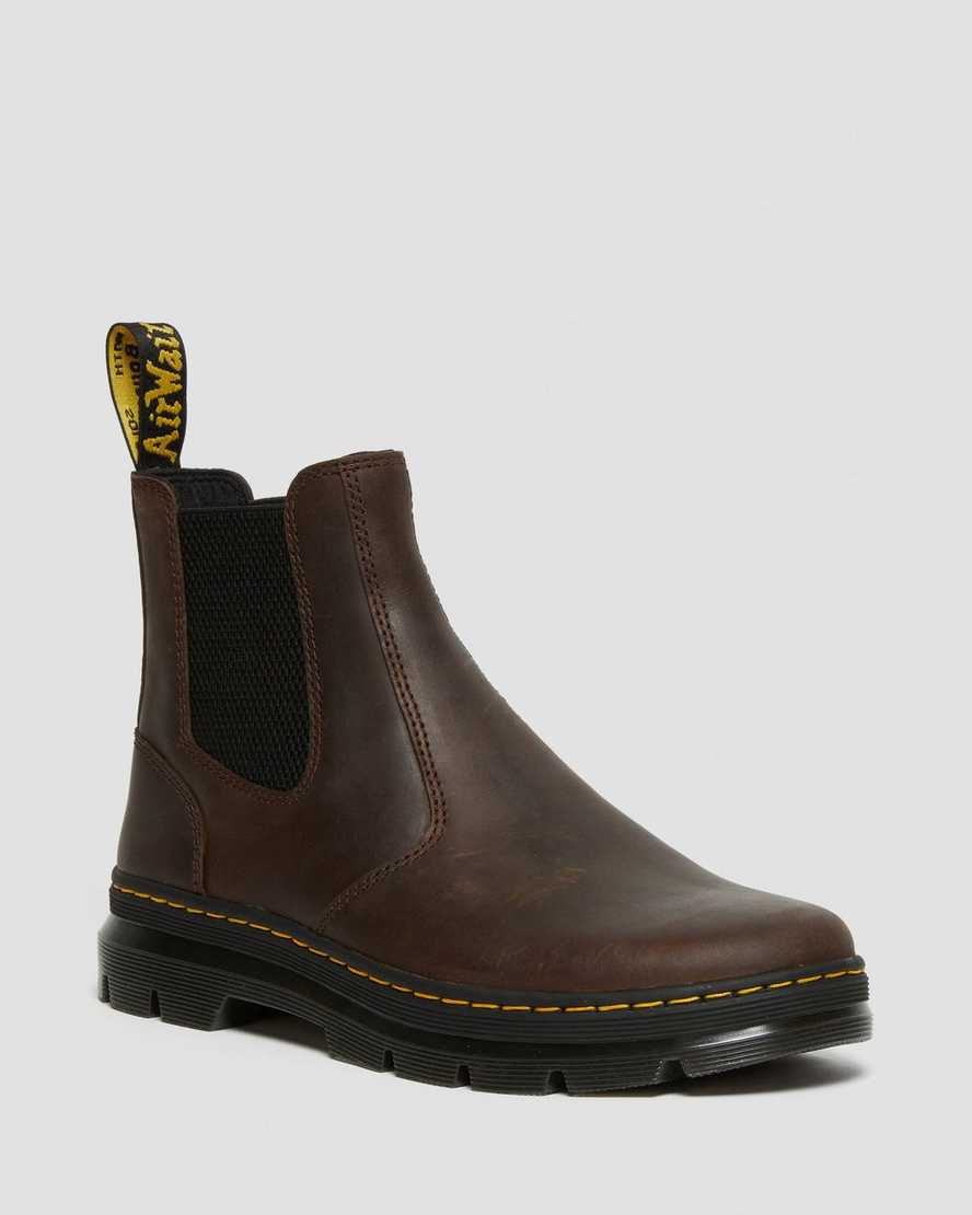 hnědé dámské ležérní boty dr. martens embury crazy horse