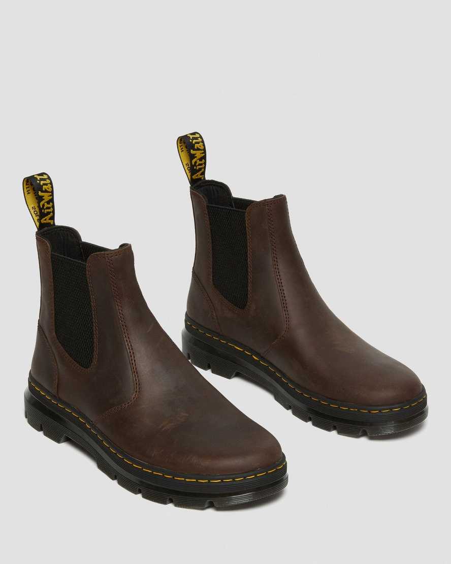 hnědé dámské ležérní boty dr. martens embury crazy horse