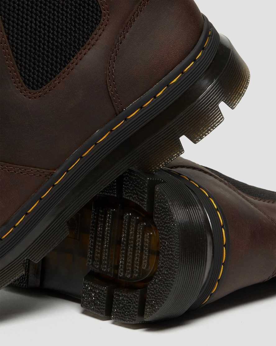 hnědé dámské ležérní boty dr. martens embury crazy horse