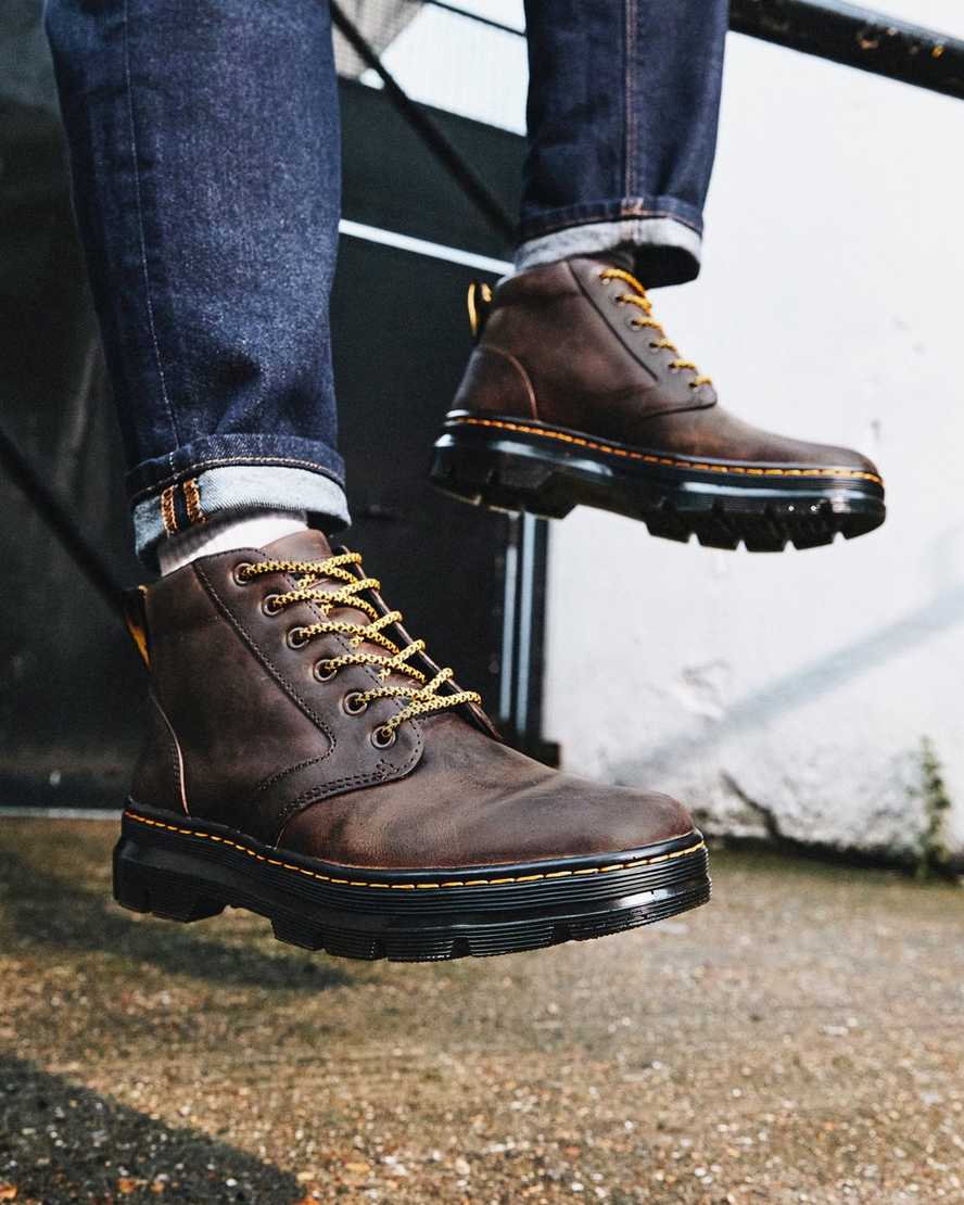 hnědé dámské ležérní boty dr. martens bonny