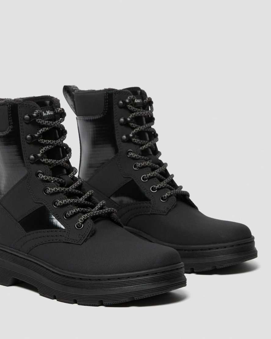 Černé dámské ležérní boty dr. martens iowa faux fur