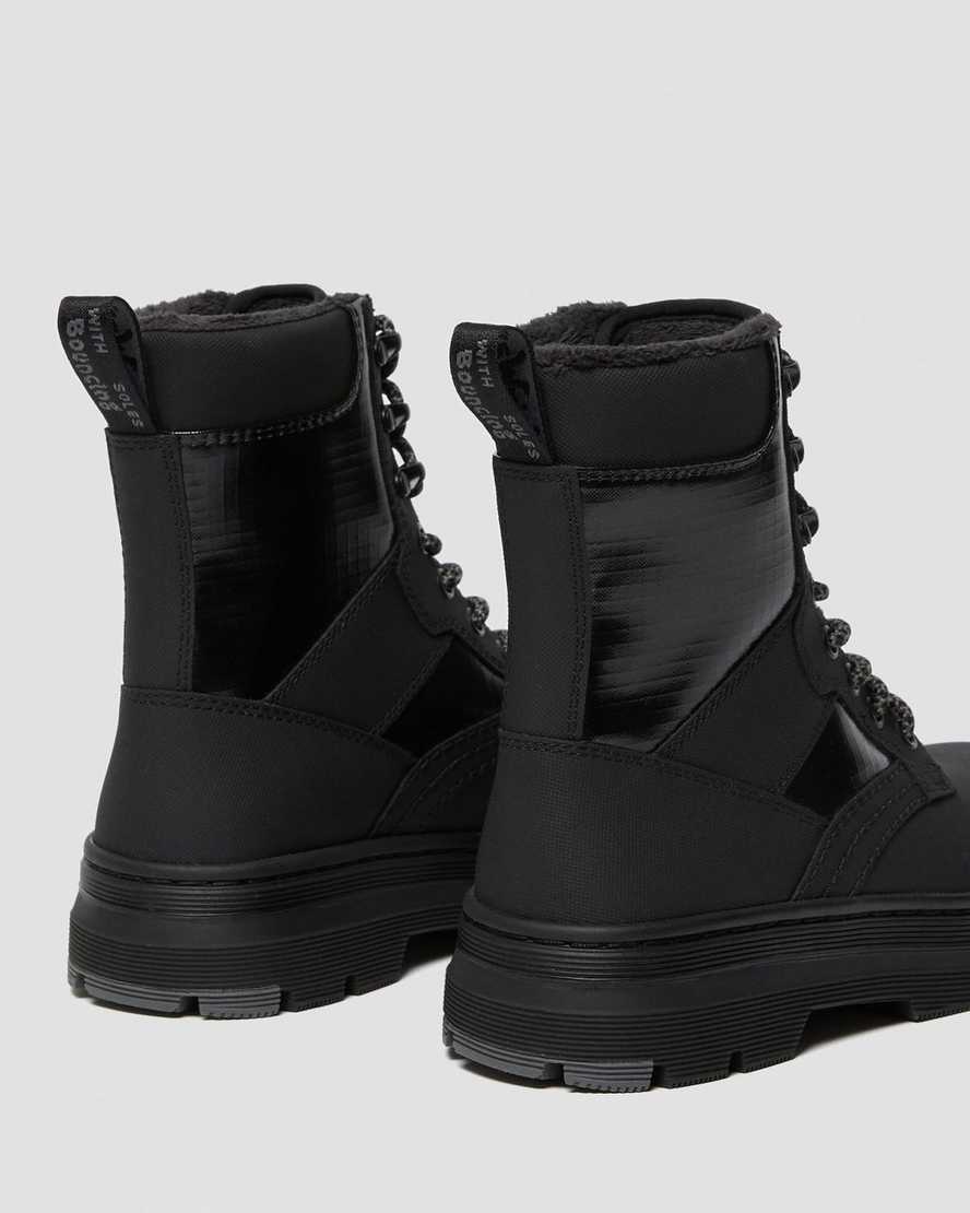 Černé dámské ležérní boty dr. martens iowa faux fur
