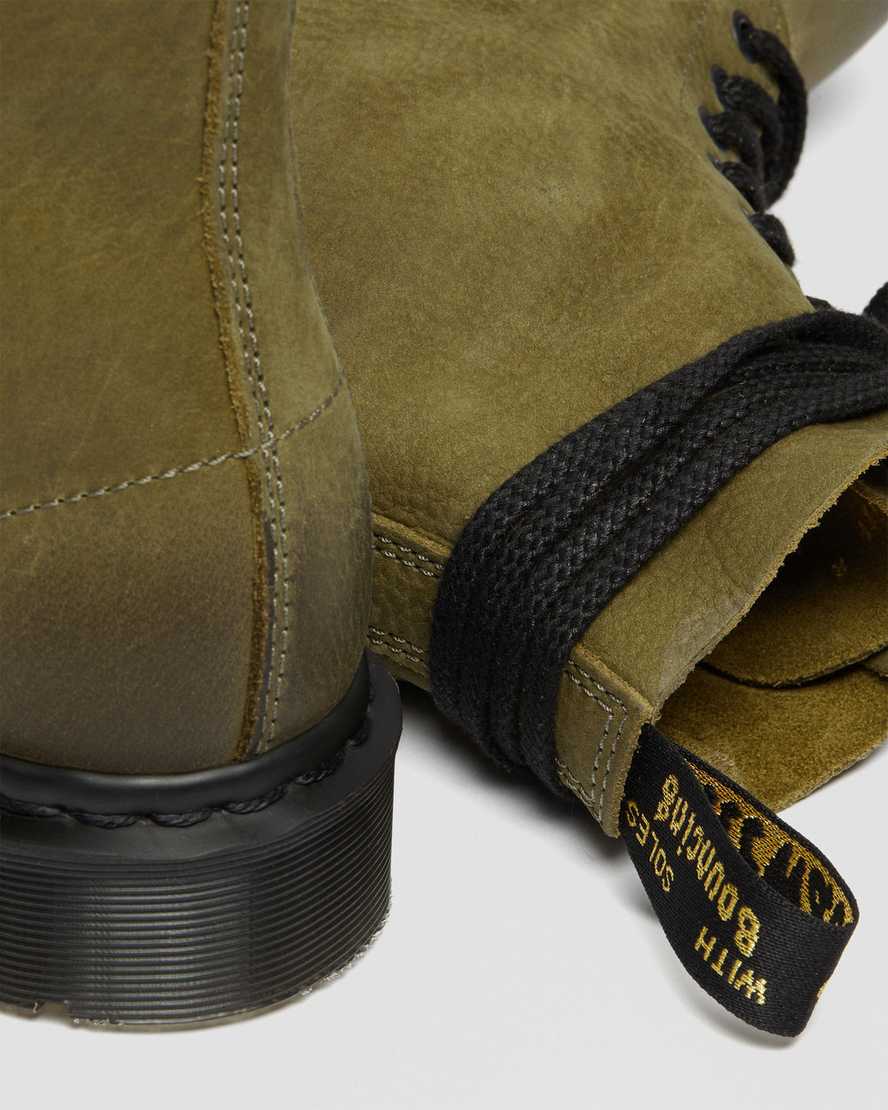 dámské ležérní boty dr. martens 1460 pascal made in england titan v olivové barvě