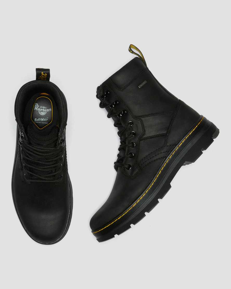 Černé dámské ležérní boty dr. martens iowa waterproof poly