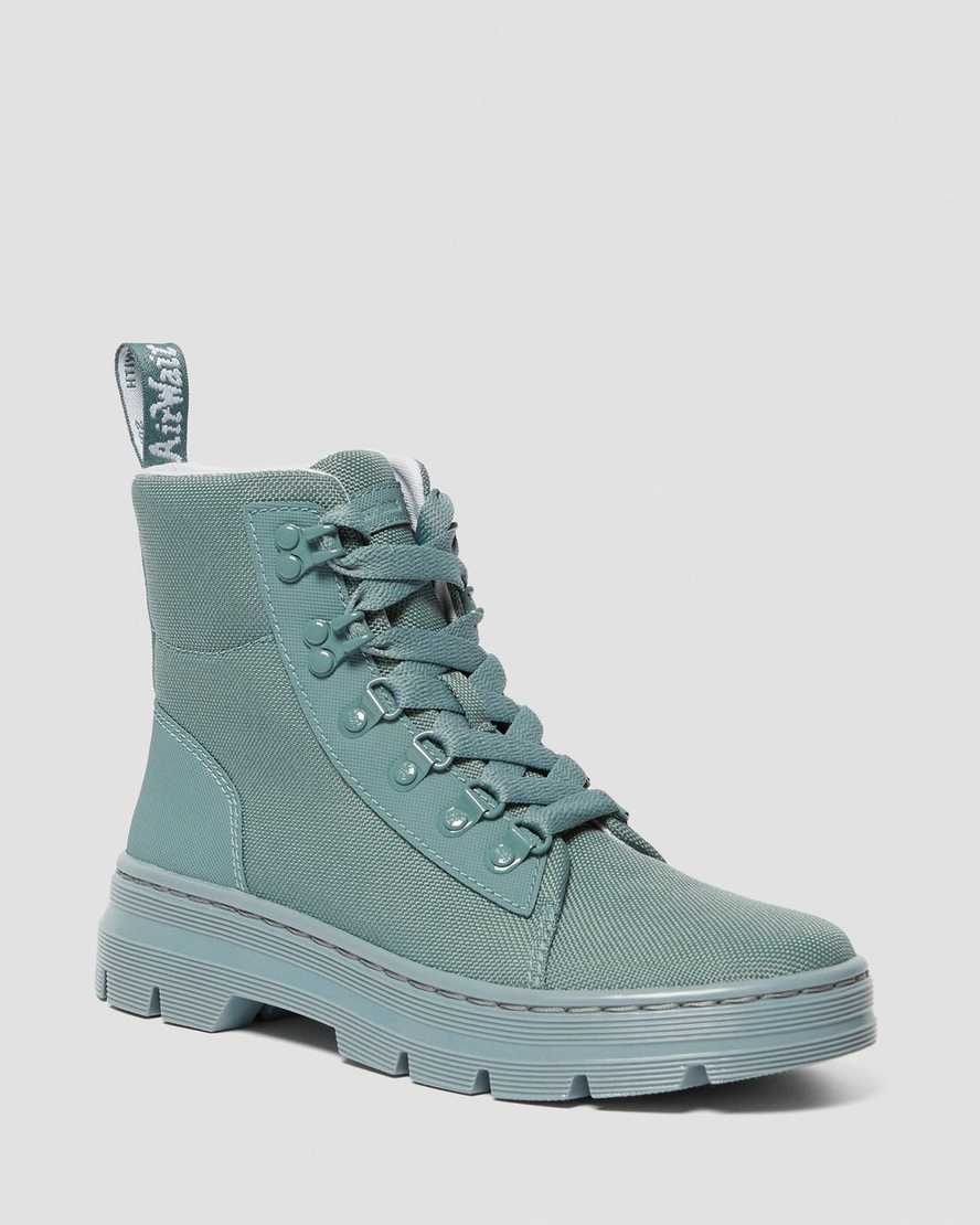dámské volnočasové boty dr. martens combs poly v tyrkysové barvě