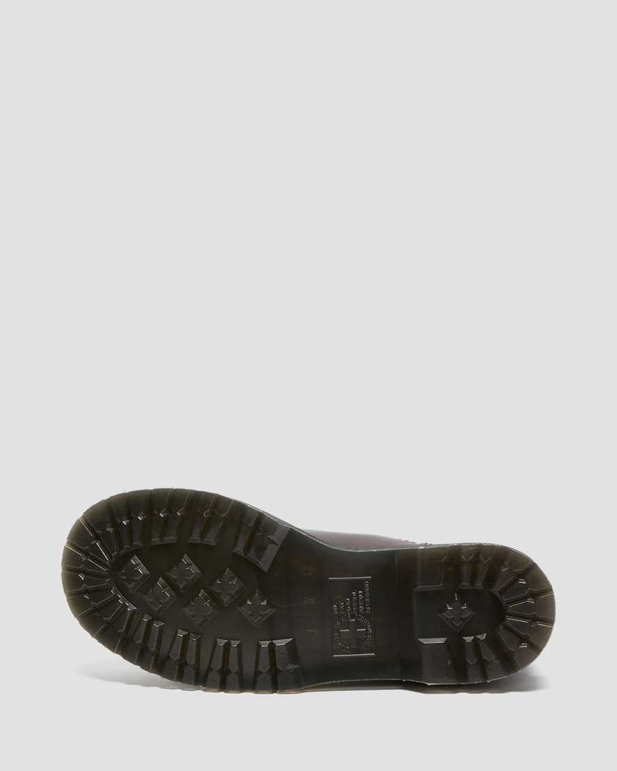 vínové dámské boty dr. martens 2976 leonore s podšívkou z umělé kožešiny chelsea