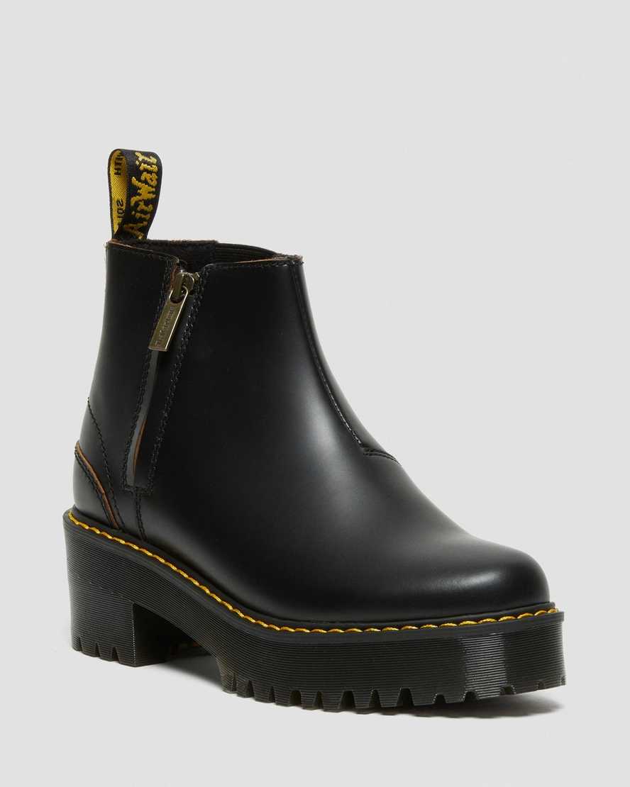 Černé dámské chelsea boty dr. martens rometty ii vintage smooth