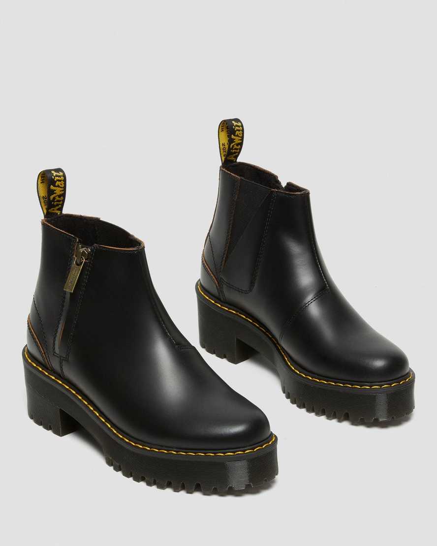 Černé dámské chelsea boty dr. martens rometty ii vintage smooth
