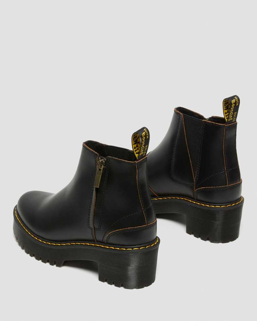 Černé dámské chelsea boty dr. martens rometty ii vintage smooth