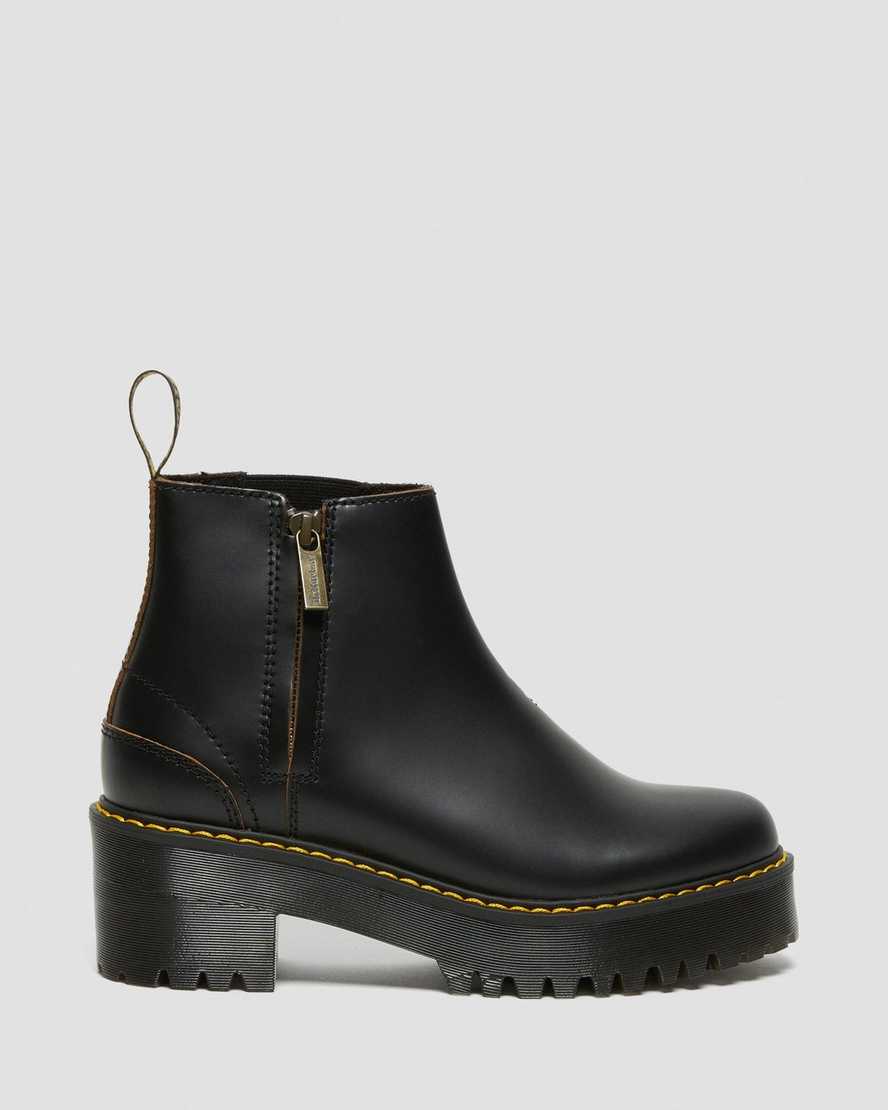 Černé dámské chelsea boty dr. martens rometty ii vintage smooth