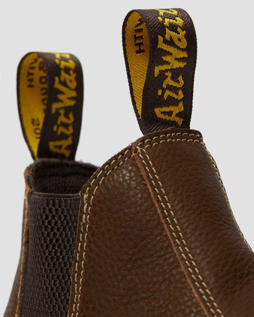 hnědé dámské boty dr. martens hardie work chelsea