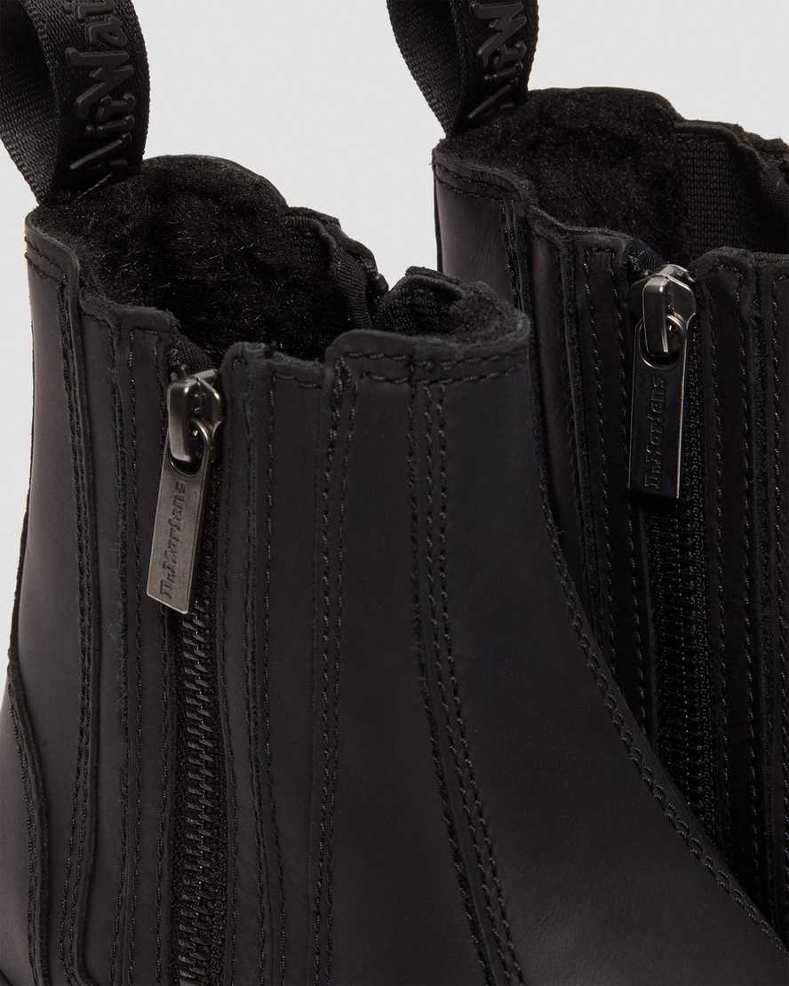 dámské boty dr. martens 2976 dms wintergrip zip v černé barvě