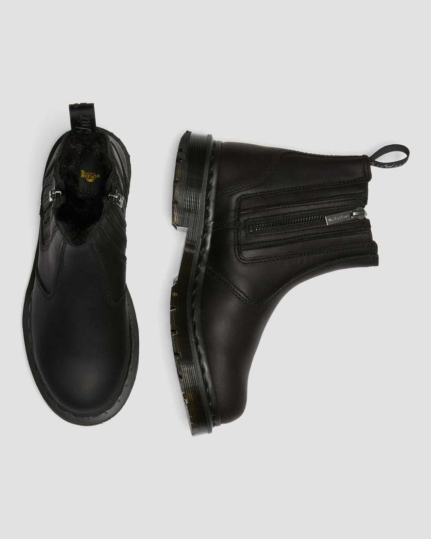dámské boty dr. martens 2976 dms wintergrip zip v černé barvě