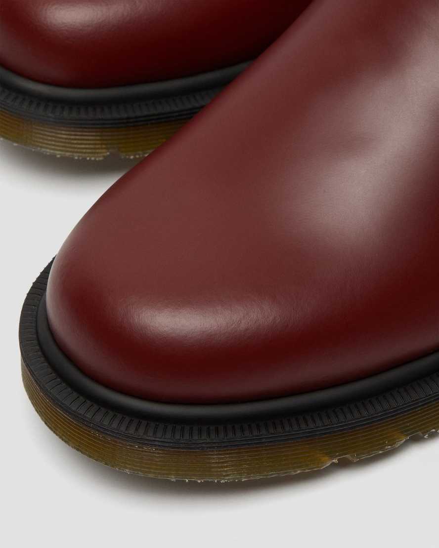 Červené dámské chelsea boty dr. martens 2976 smooth