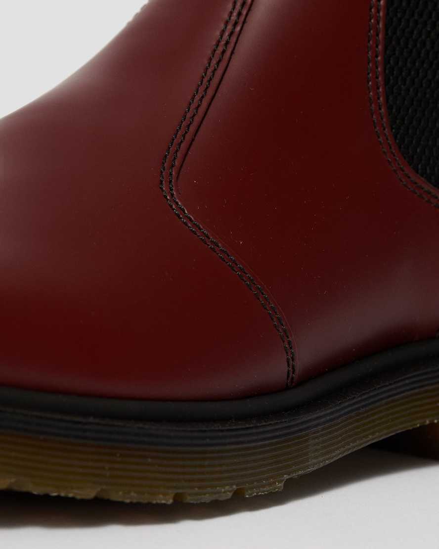 Červené dámské chelsea boty dr. martens 2976 smooth