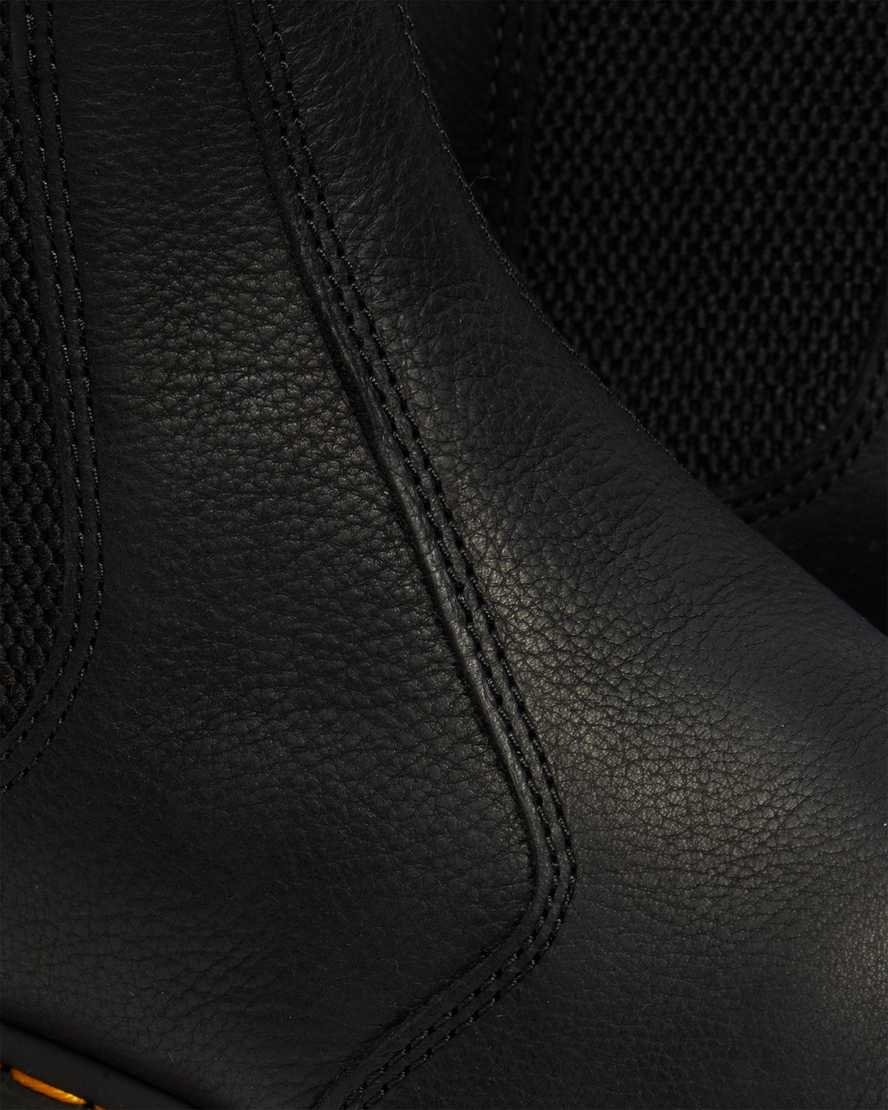 Černé dámské boty dr. martens 2976 s podšívkou z umělé kožešiny chelsea