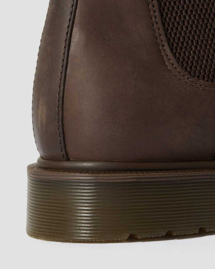 hnědé dámské boty dr. martens 2976 crazy horse chelsea
