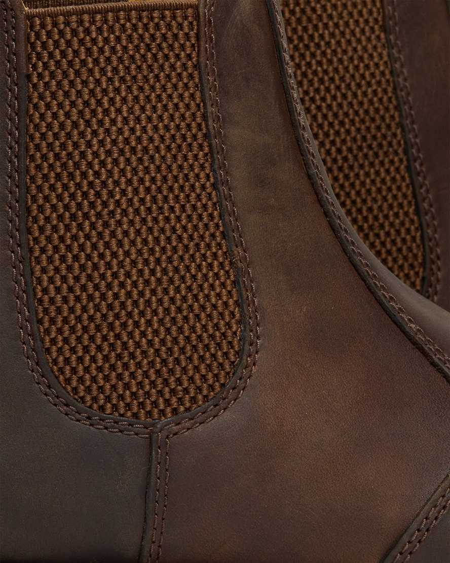 hnědé dámské boty dr. martens 2976 crazy horse chelsea