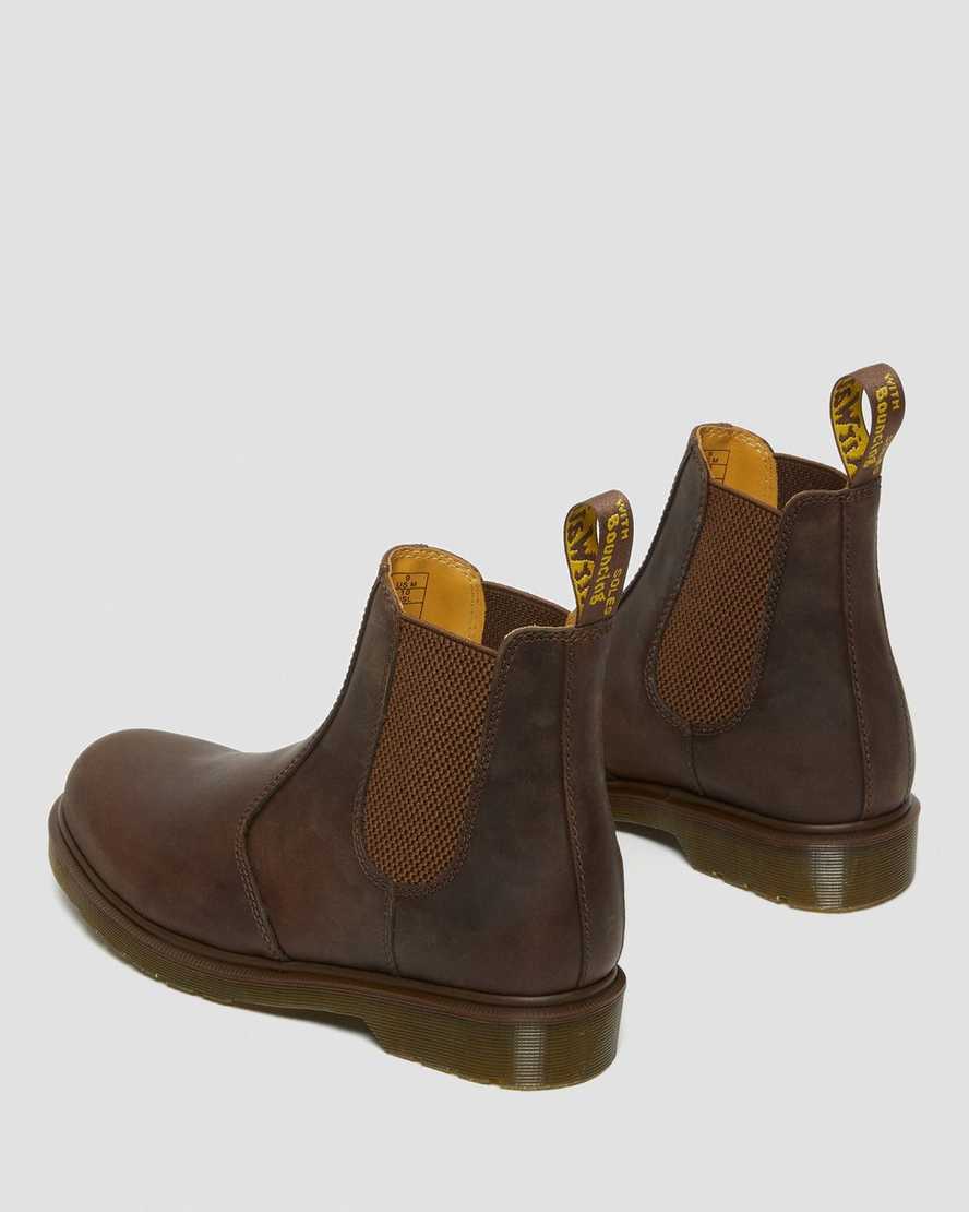 hnědé dámské boty dr. martens 2976 crazy horse chelsea