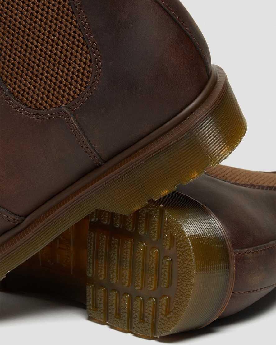 hnědé dámské boty dr. martens 2976 crazy horse chelsea