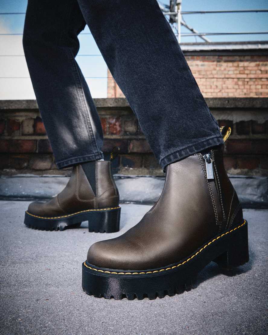hnědé dámské boty dr. martens rometty chelsea