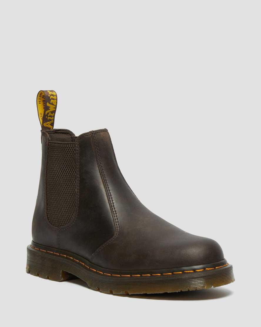 hnědé dámské boty dr. martens 2976 protiskluzové chelsea
