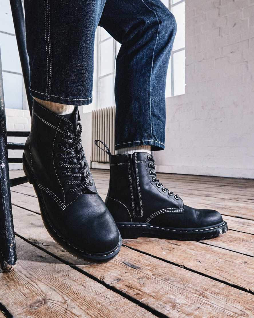 Černé dámské šněrovací boty dr. martens 1460 pascal zip