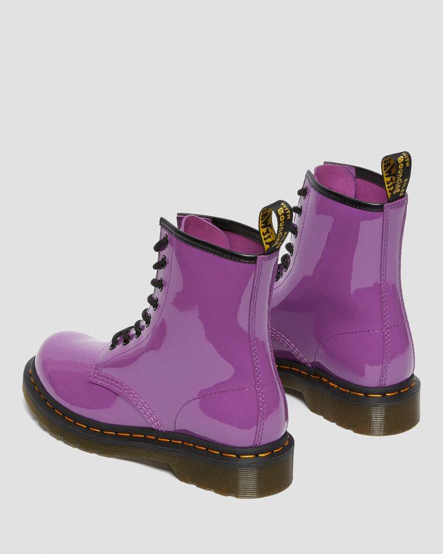 fialové dámské šněrovací boty dr. martens 1460 patent
