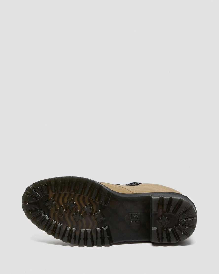 hnědé dámské šněrovací boty dr. martens leona