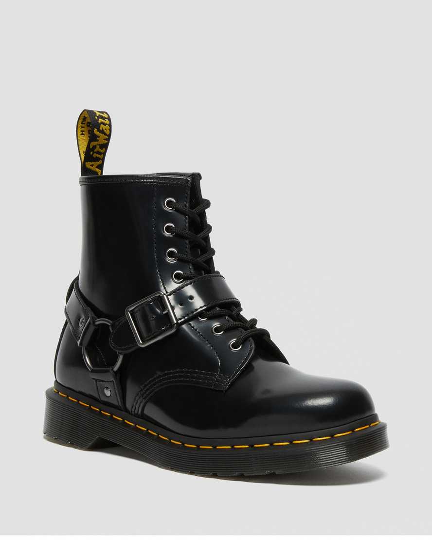 Černé dámské šněrovací boty dr. martens 1460 harness