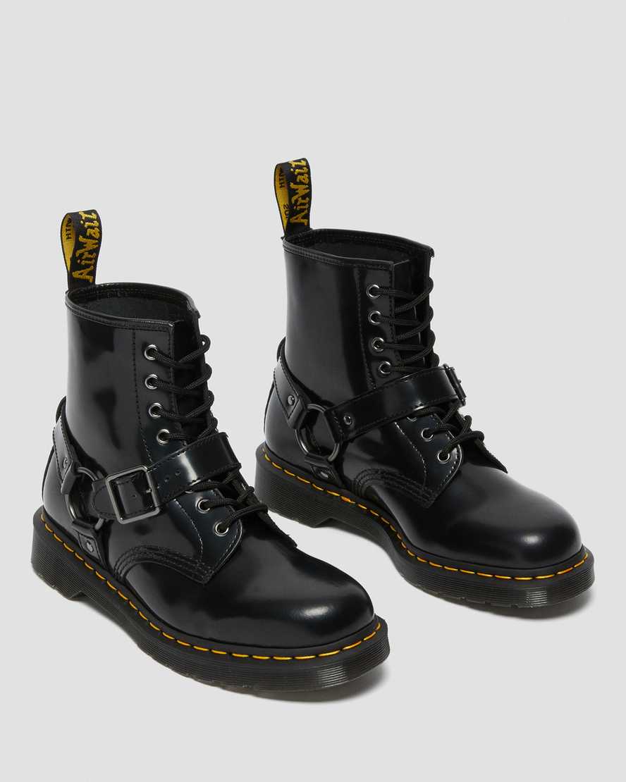 Černé dámské šněrovací boty dr. martens 1460 harness