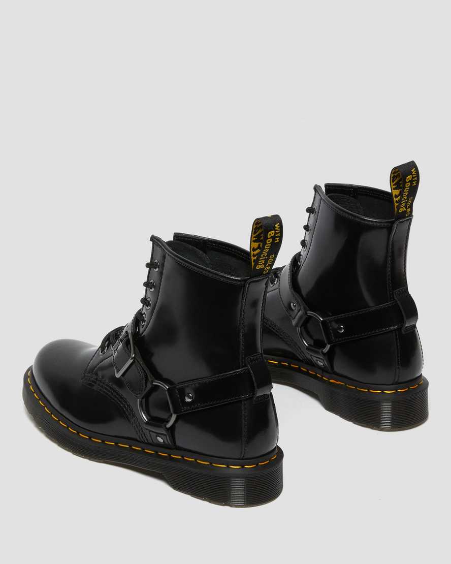 Černé dámské šněrovací boty dr. martens 1460 harness