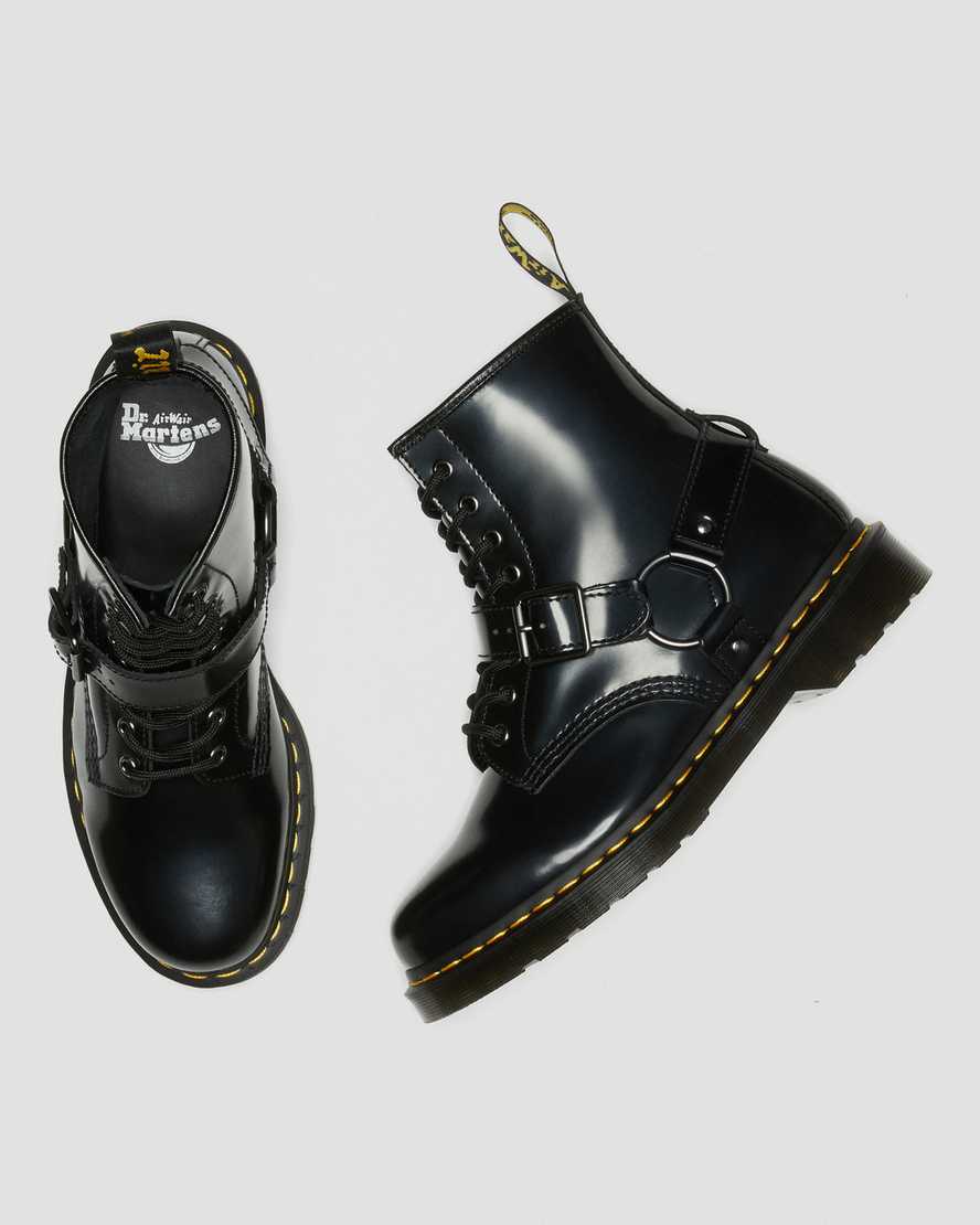 Černé dámské šněrovací boty dr. martens 1460 harness