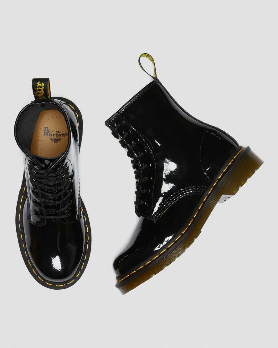 Černé dámské šněrovací boty dr. martens 1460 patent