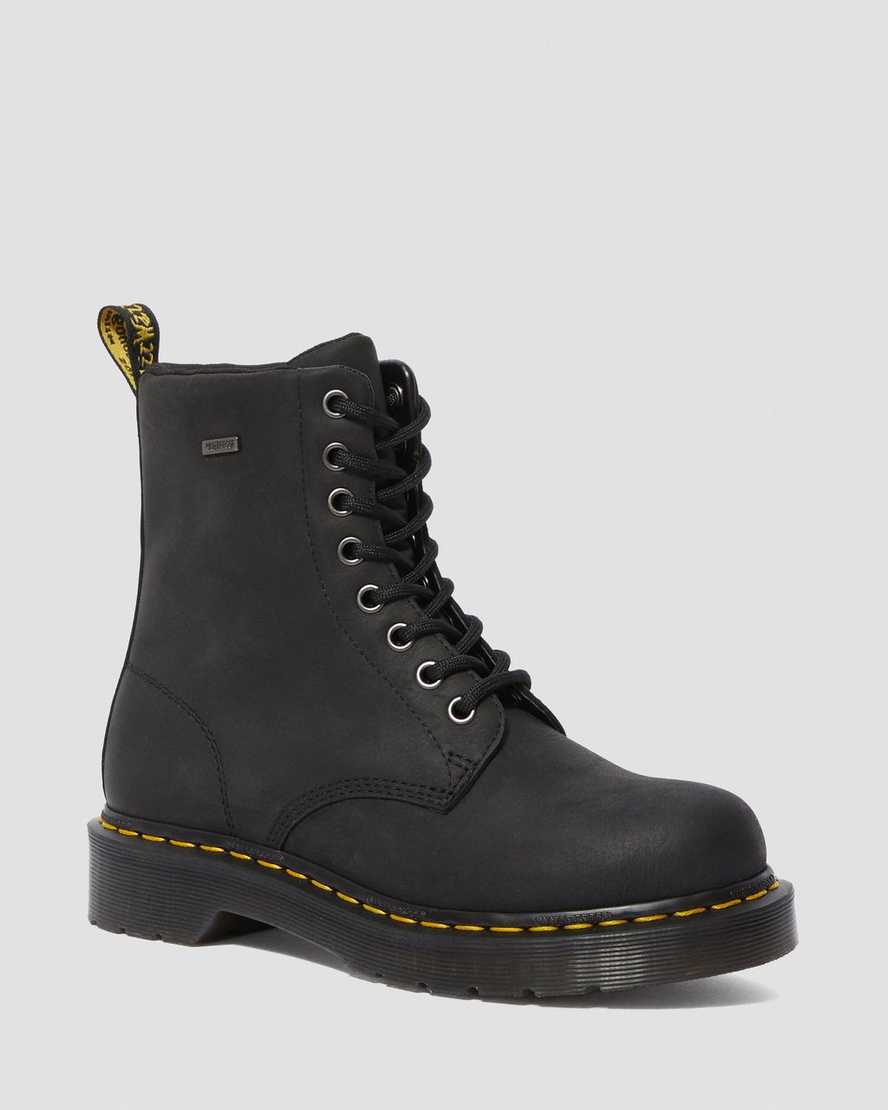 Černé nepromokavé dámské šněrovací boty dr. martens 1460