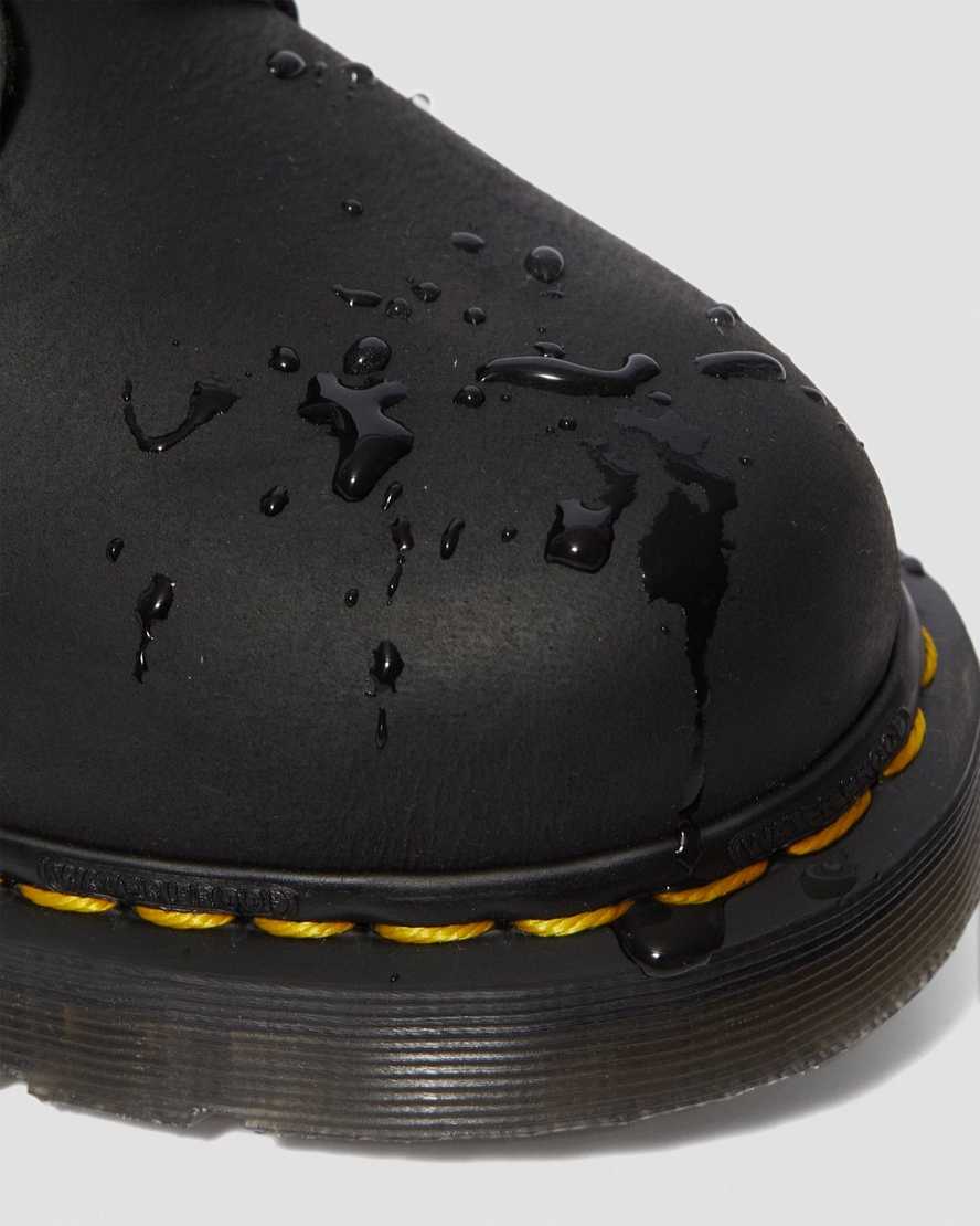 Černé nepromokavé dámské šněrovací boty dr. martens 1460