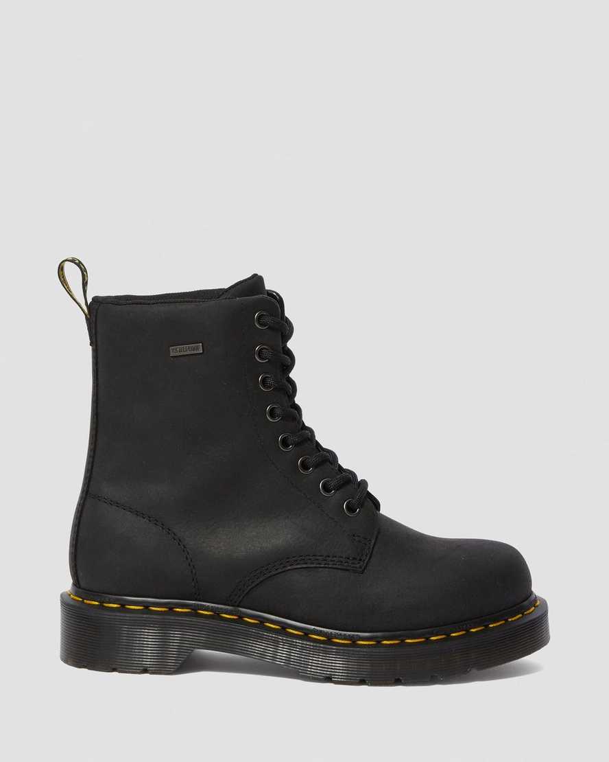 Černé nepromokavé dámské šněrovací boty dr. martens 1460