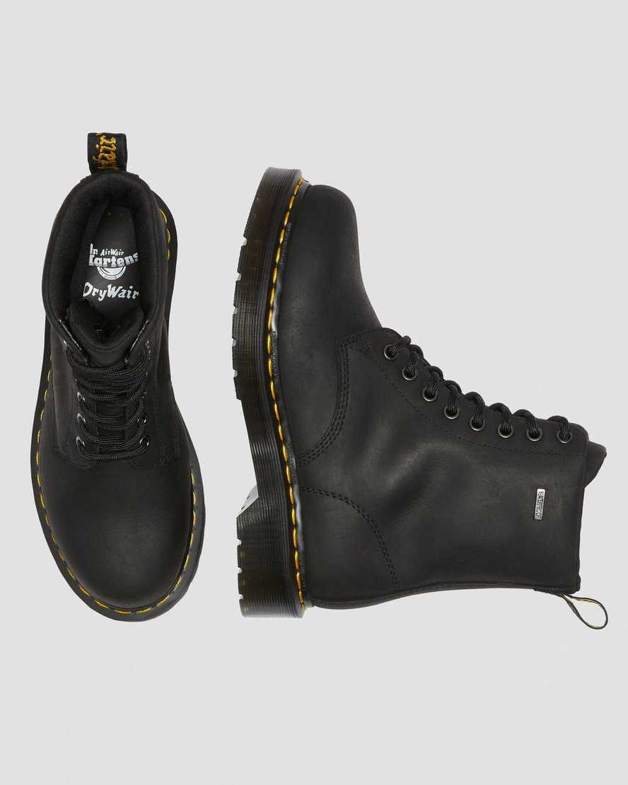 Černé nepromokavé dámské šněrovací boty dr. martens 1460