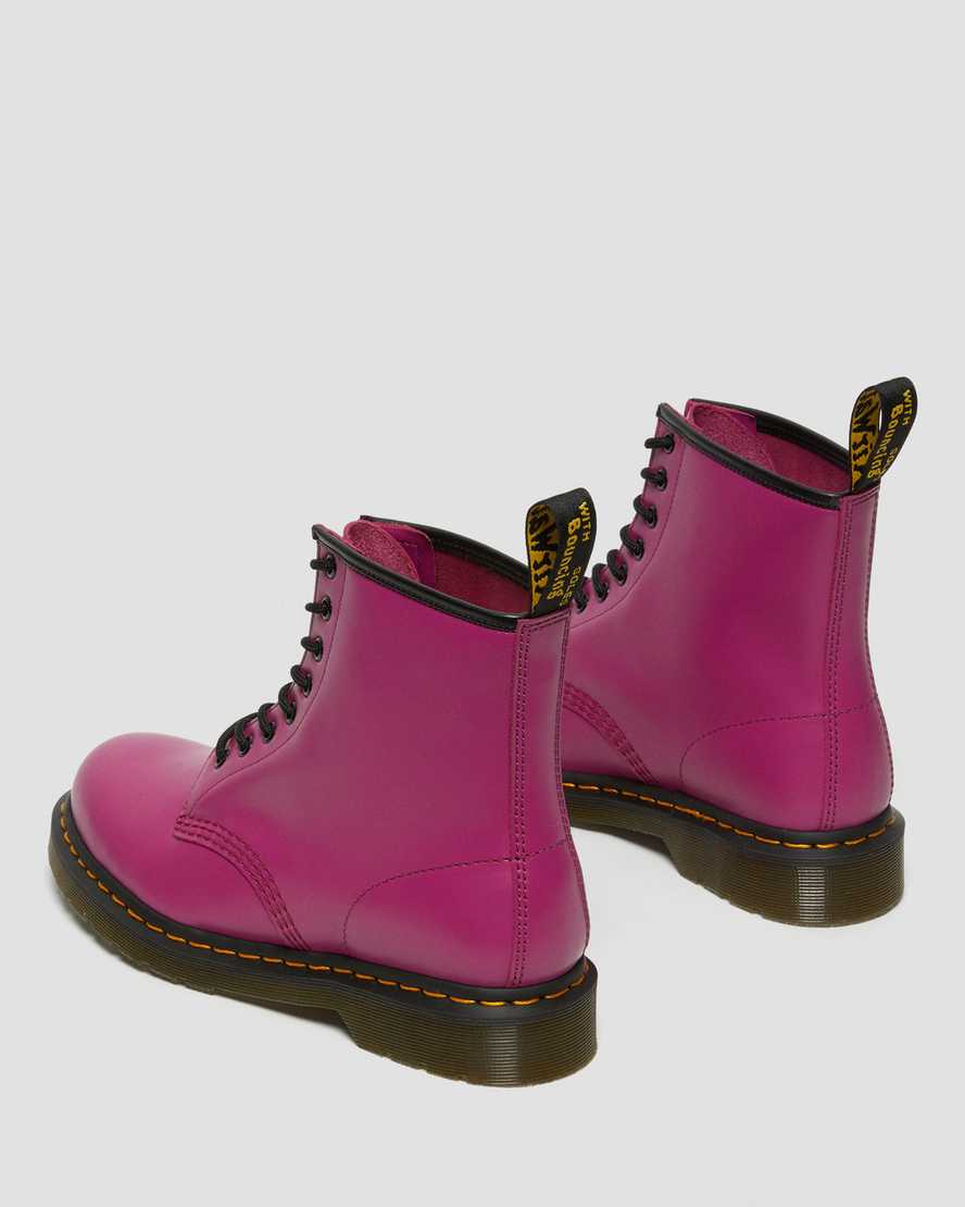 růžové dámské šněrovací boty dr. martens 1460 smooth