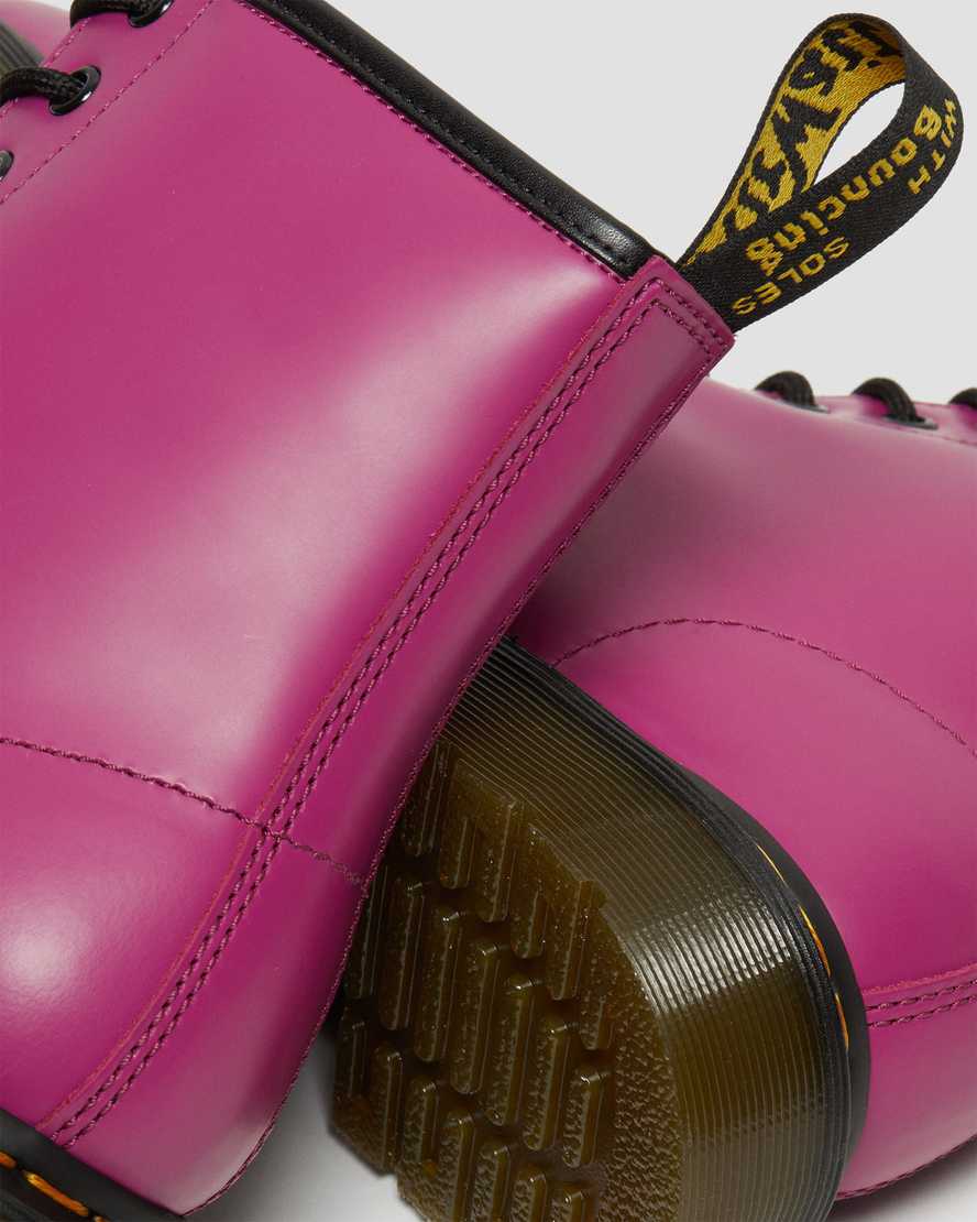 růžové dámské šněrovací boty dr. martens 1460 smooth