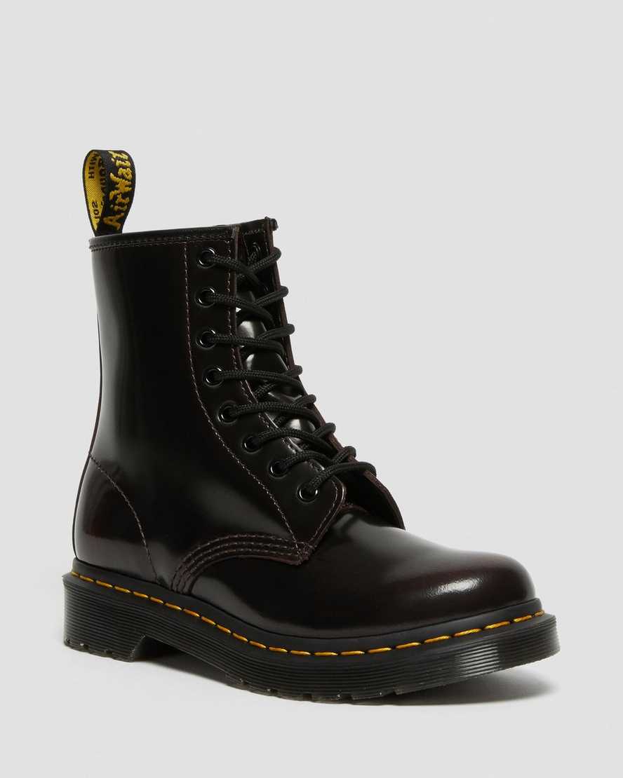Červené dámské šněrovací boty dr. martens 1460 arcadia