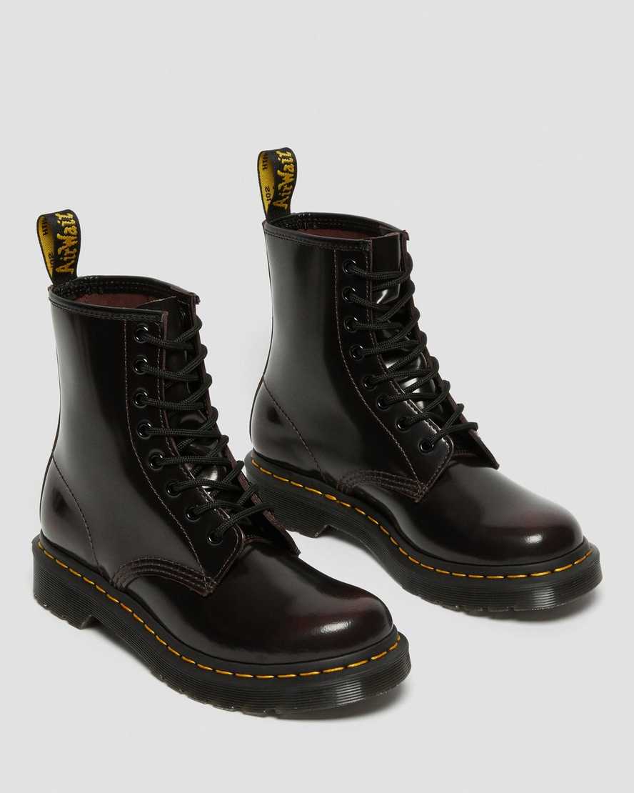 Červené dámské šněrovací boty dr. martens 1460 arcadia