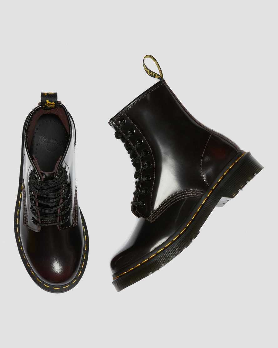 Červené dámské šněrovací boty dr. martens 1460 arcadia