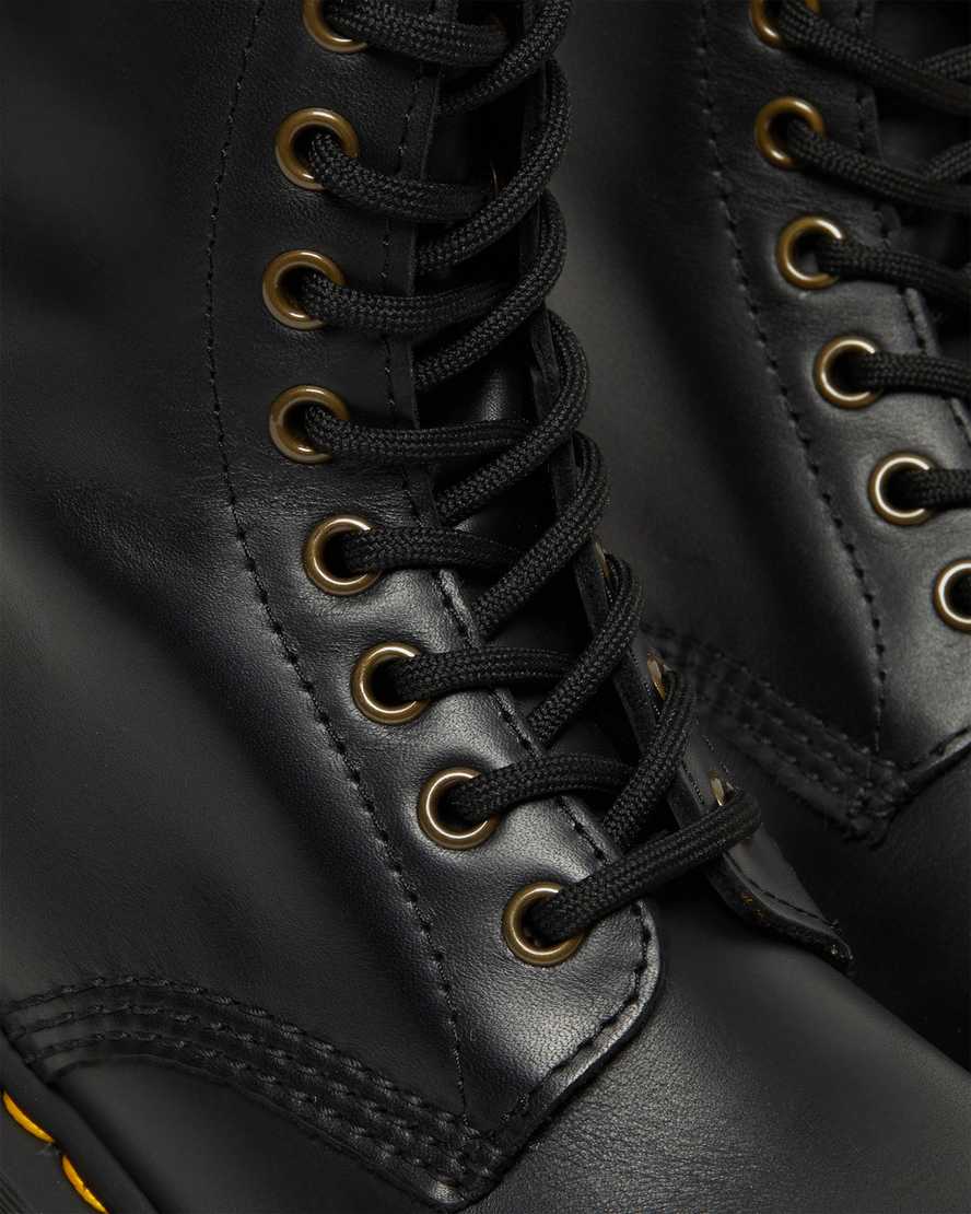 Černé dámské šněrovací boty dr. martens clemency na podpatku