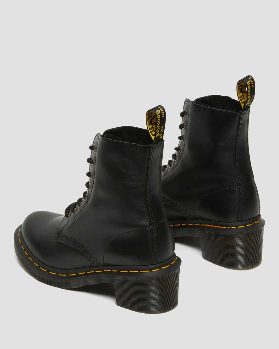 Černé dámské šněrovací boty dr. martens clemency na podpatku