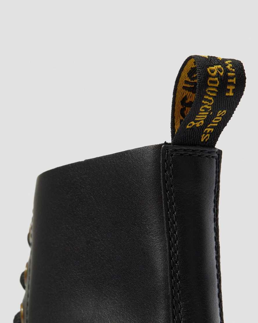Černé dámské šněrovací boty dr. martens clemency na podpatku