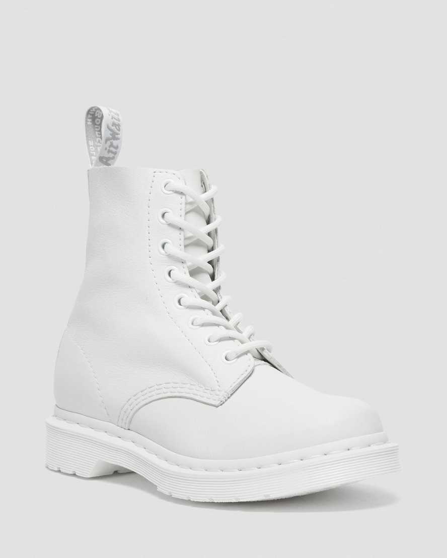 bílé dámské šněrovací boty dr. martens 1460 pascal mono