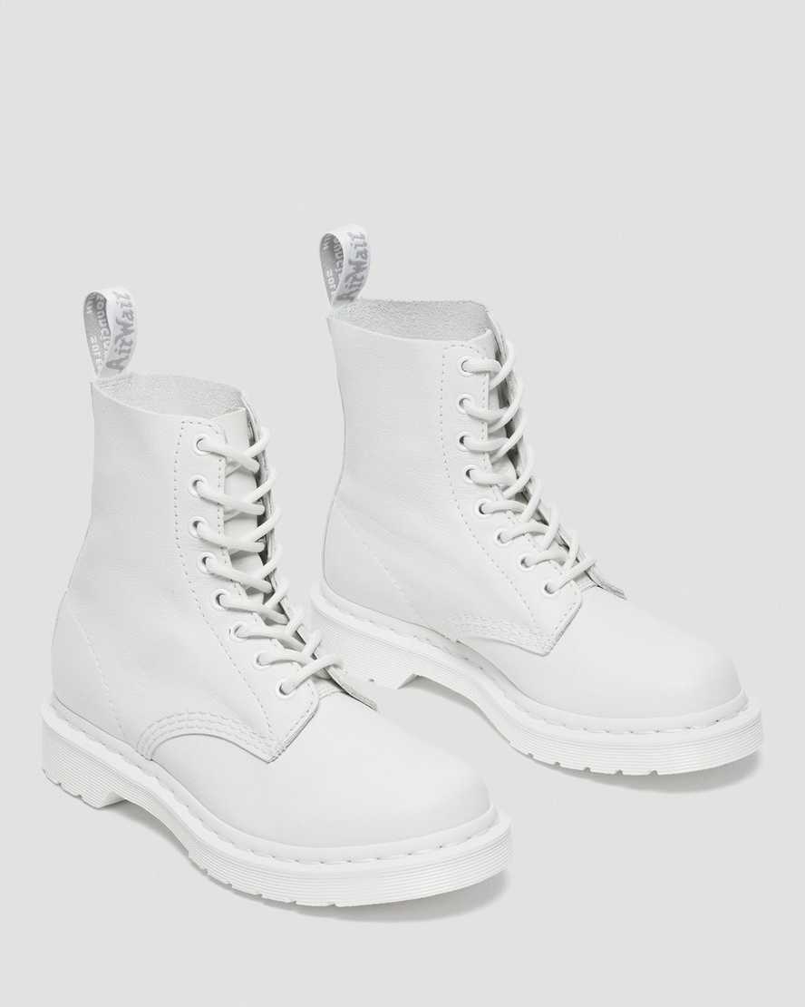bílé dámské šněrovací boty dr. martens 1460 pascal mono