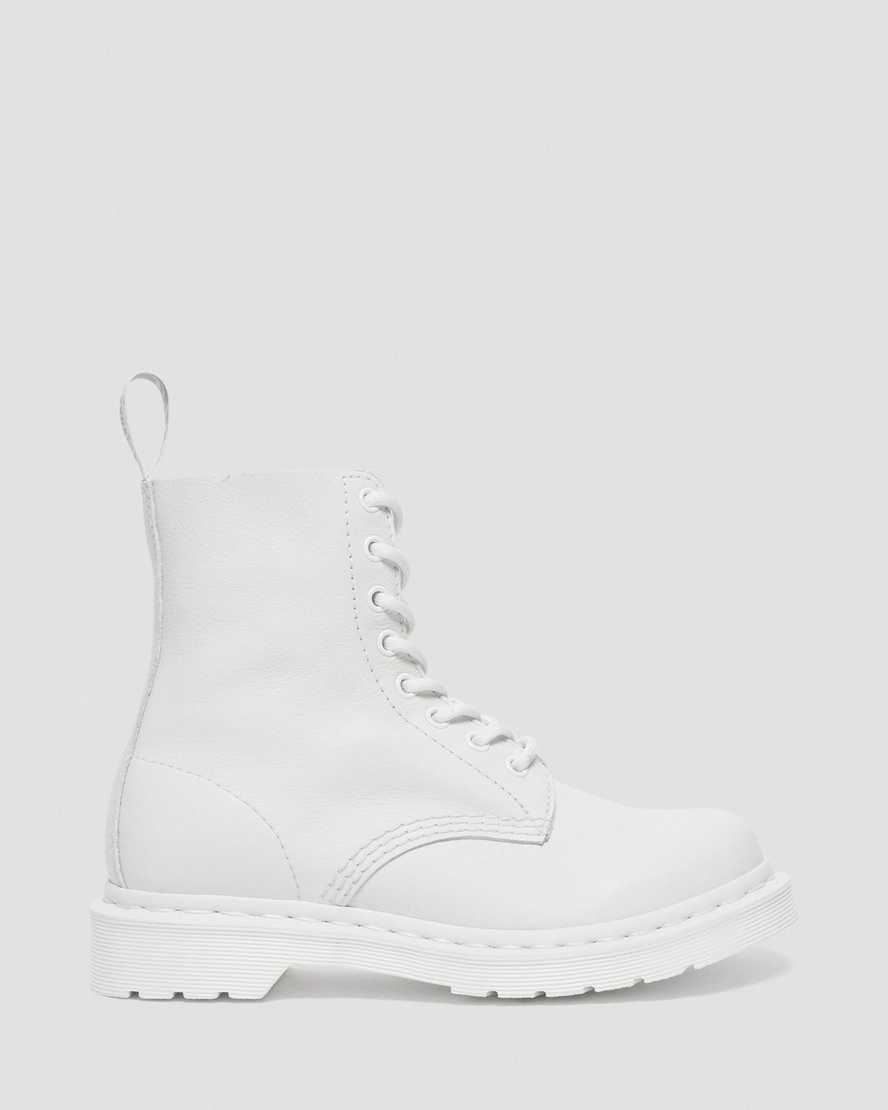 bílé dámské šněrovací boty dr. martens 1460 pascal mono